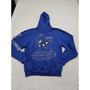 Southern Puppy Life Sweatshirt Womens Medium Blue Hooded Pullover Sandy Paws